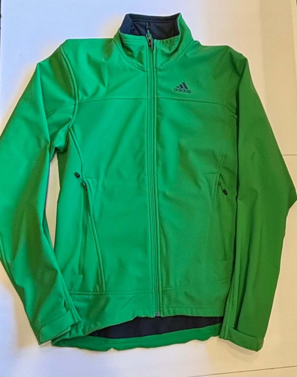 Adidas Green Full-Zip Softshell Performance Jacket Size Small